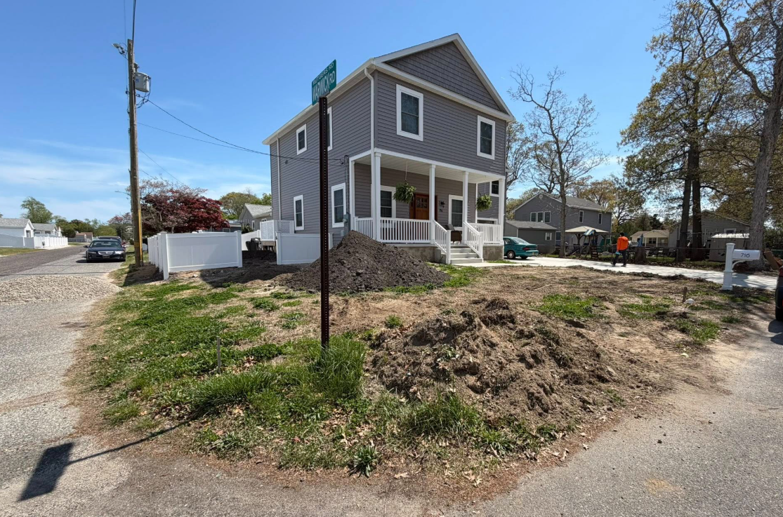 Yard before sod installation - site preparation